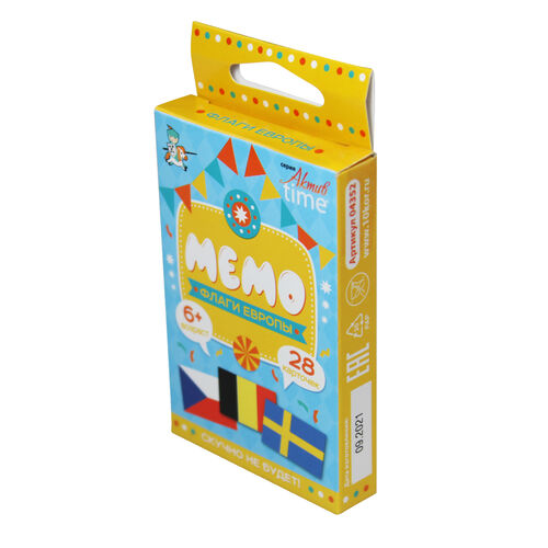 Игра настольная "МЕМО" Флаги (Европа). Heure de la série АКТИВ