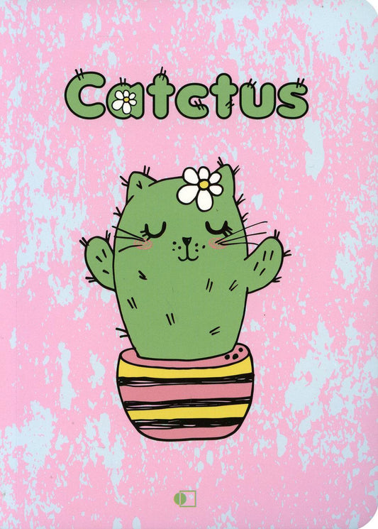 Блокнот "Кактус Кот" утренний / "Catctus", three (В6, 128 стр., блок желтый)