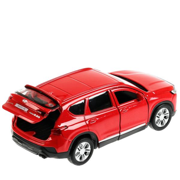 SANTAFE2-12-RD 338204 Machine en métal HYUNDAI SANTAFE pour 12 cm, double, bagage, argent, rouge, couleur. Т
