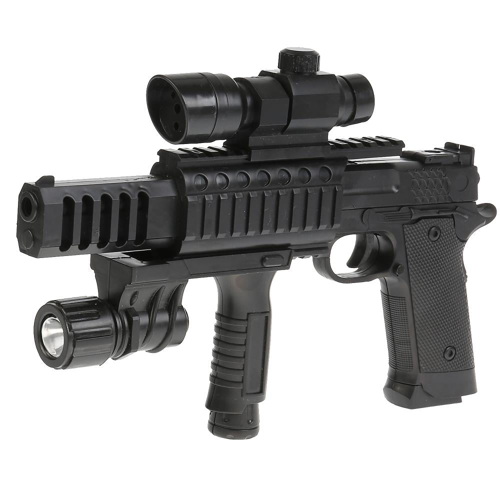 Автомат (п) с лазер. прицелом, с фонарем, с пульками HY716A в кор. в кор.48шт