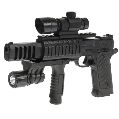 Автомат (п) с лазер. прицелом, с фонарем, с пульками HY716A в кор. в кор.48шт