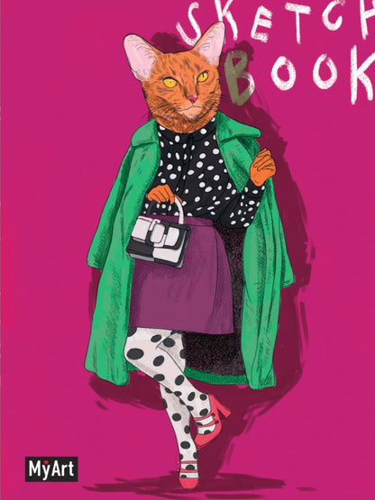 Mon Art. СКЕТЧБУК "НА СТИЛЕ" КОШКА