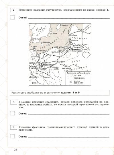 ВПР. Histoire 11kl 15 types de variantes
