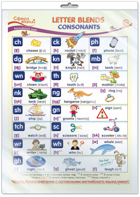*ПО-13588 ПЛАКАТ А3 В ПАКЕТЕ. L'anglais est en 2ème classe. Mélanges de lettres et consonnes