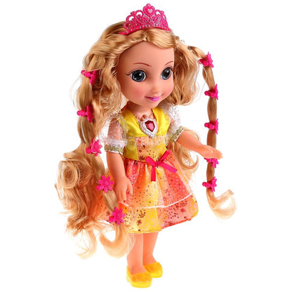 КУКЛА ОЗВУЧ. ТМ "КАРАПУЗ" 36СМ, 100 ФРАЗ, ПРИНЦЕССА АМЕЛИЯ СО СВЕТЯЩИМИСЯ ВОЛОСАМИ В КОР. в кор.12шт