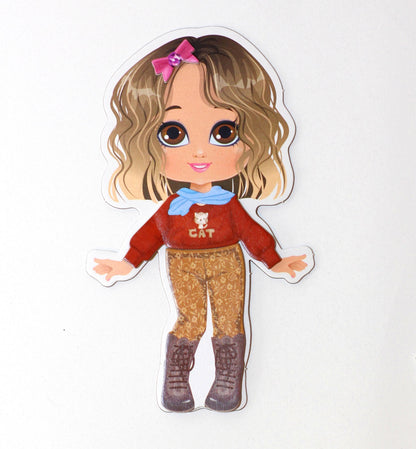 Игра магнитная "Одевашки. Модная девчонка. Ксюша". Серия Магнитные истории (европодвес, 2х8шт) арт.0