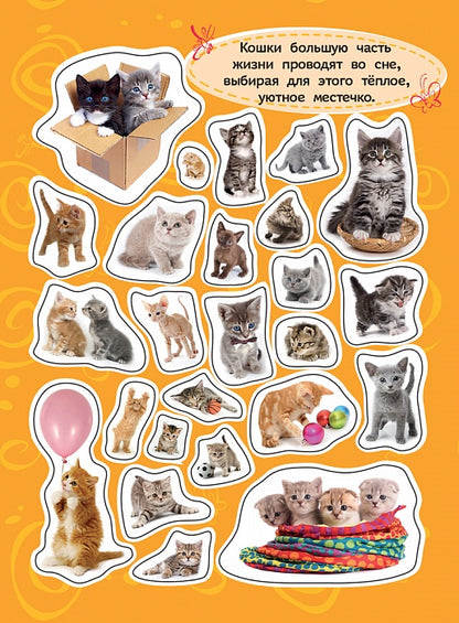 100 autocollants. Котята