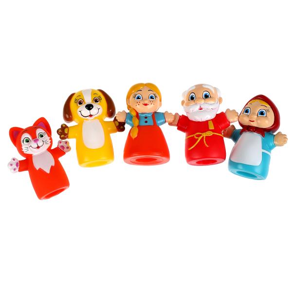 LX-PT-ST02 (24) Игрушка для купания пальчиковый театр 7 см сказка "репка" блистер КАПИТОШКА в кор.2*