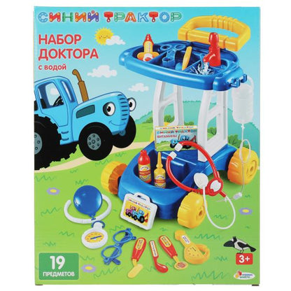 Набор доктора Синий ТРАКТОР вода, кор.30*36,5*14см ИГРАЕМ ВМЕСТЕ в кор.24шт