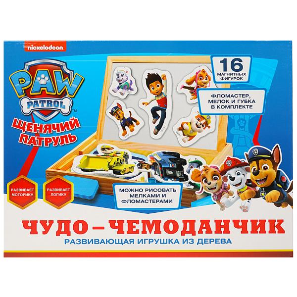 Игрушка деревянная Щенячий Patруль чудо-чемоданчик, коробка Буратино в кор.30шт
