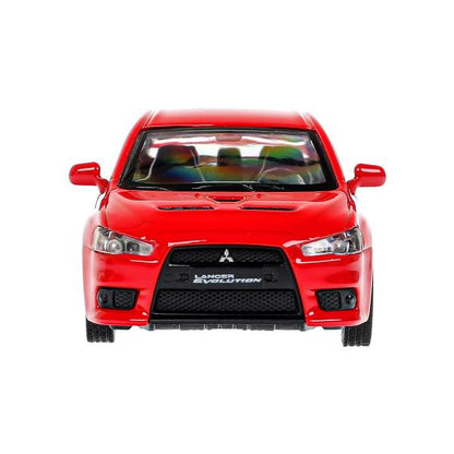 Машина металл MITSUBISHI lancer evolution, 11,4 см, двери, инерц., кор. Технопарк в кор.2*48шт
