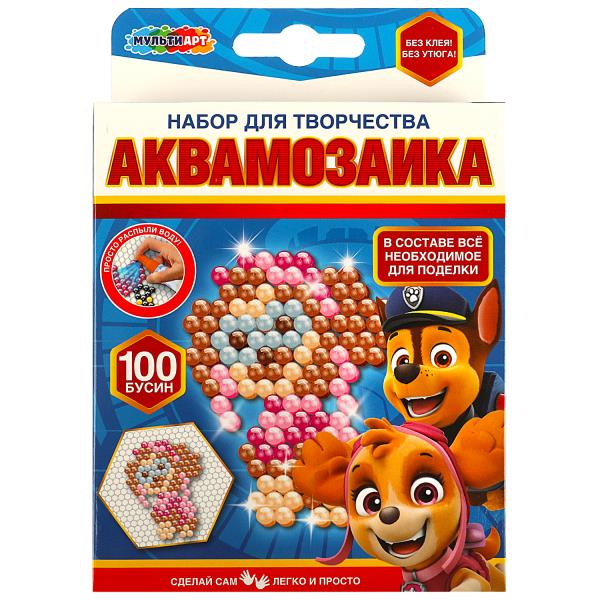 Набор д/детского тв-ва аквамозаика суперщенки 100 бусин МУЛЬТИ АРТ в кор.48шт