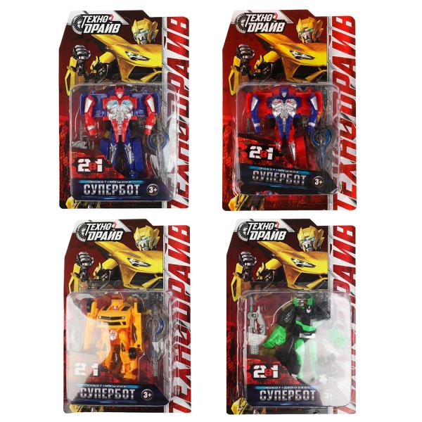 Robot super-bot, transformateur, emballage 27,5*18*6 cm, ТЕХНОДРАЙВ dans la taille 2*84 pouces