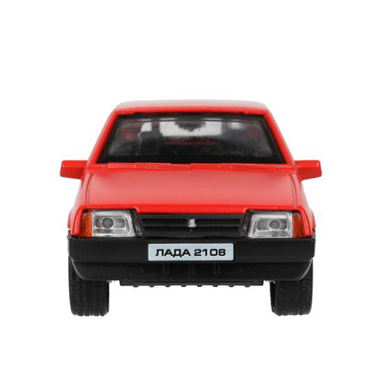 Machine métallique LADA-2108 "СПУТНИК" МАТОВЫЙ 12 см, дв, баг, ин, красный, кор. Parc technologique dans le cor.2*36шт
