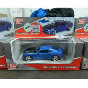 МАШИНА "ТЕХНОПАРК" МЕТАЛЛ. ИНЕРЦ. CHEVROLET CAMARO, 1:43, ОТКРЫВ. ДВЕРИ В РУСС. КОР. dans le cor.2*36шт