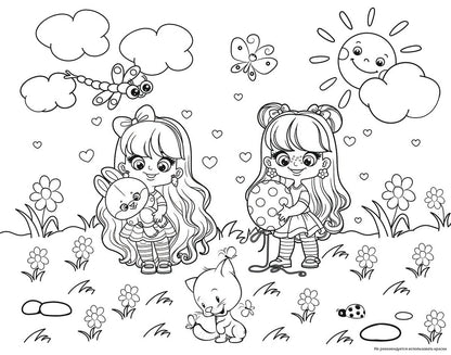 Игра настольная ходилка "Веселые ходилки 4 в 1" для девочек (ходилка-раскраска)