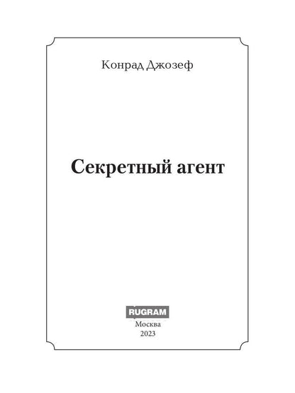 Секретный агент: роман
