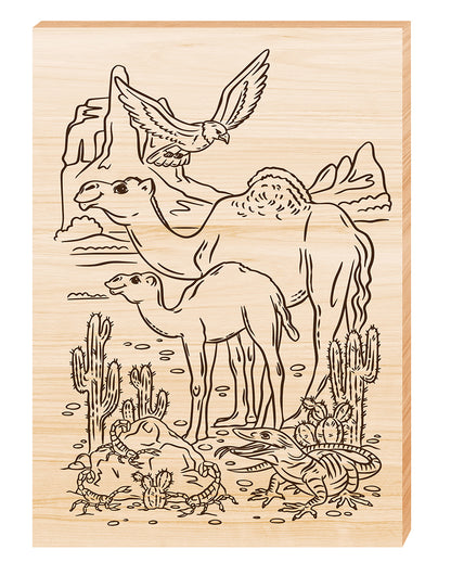 Выжигание. Доска для выжигания 1 шт "Пустынный край" А4 (европодвес)