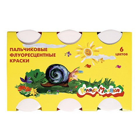 *Луч. Краски пальчиковые флуоресцентные 6 цв. (40 мл.) арт.24С 1498-08 (Кроха) /12