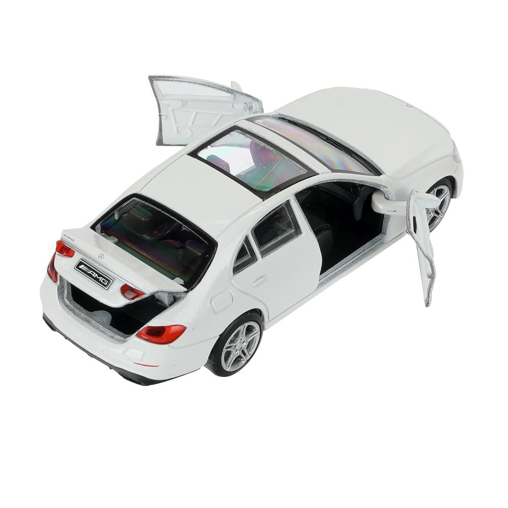 Машина металл MERCEDES-BENZ classe e amg 12см, дв,баг,ин,белый, кор. Parc technologique dans le cor.2*36шт