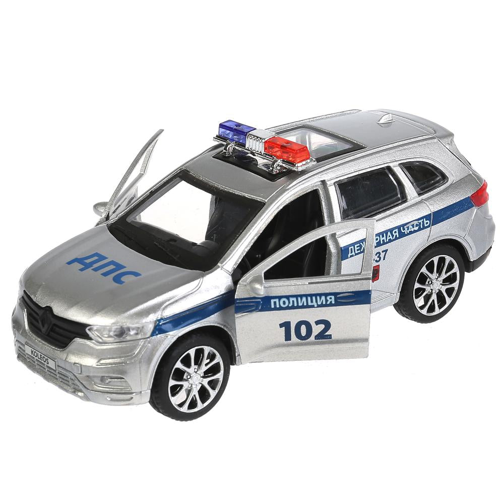Машина металл RENAULT KOLEOS ПОЛИЦИЯ,длина 12см, открыв. двери, инерц. в кор. Технопарк в кор.2*36шт