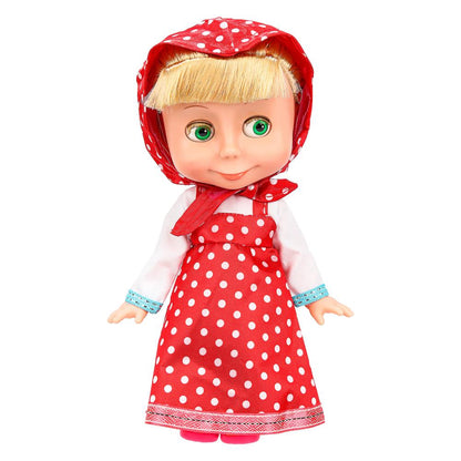 Кукла Маша и Медведь маша 25 см, озвуч, горох, кор КАРАПУЗ в кор.18шт
