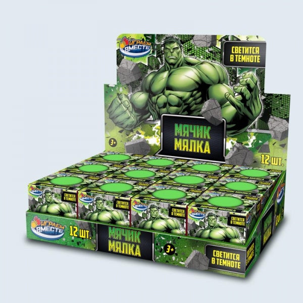 Игрушка мялка мяч неоновый 6см, цвета в асс., дисплей 12шт Супер Жим уп-12шт в кор.8уп