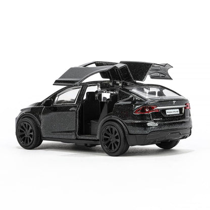 MODELX-12-BK Machine en métal tesla model x plaid 12 cm, double, noir, couleur. Parc technologique dans le cor.2*36шт