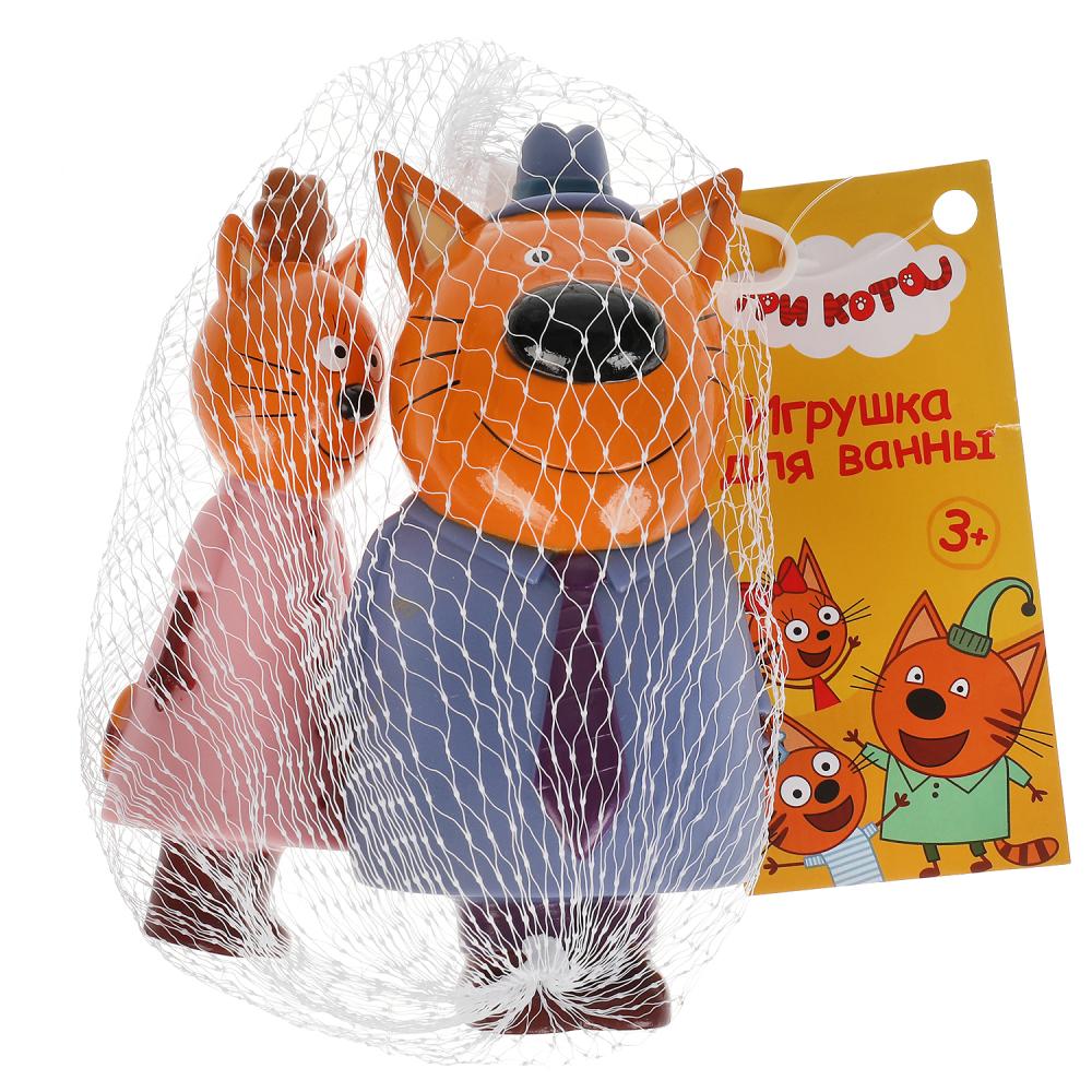 Игрушка пластизоль для ванны Капитошка Три Кота мама и папа, 2шт.,сетка (русс. уп.) в кор.50шт