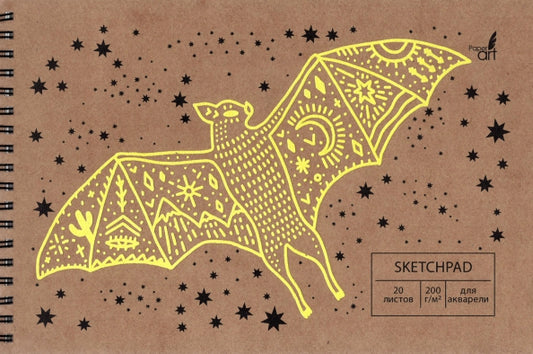 Скетчпад 20л,16х24,спир,The bat,СПСП520108