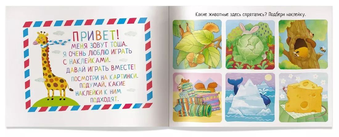 IQ задачки с многоразовыми наклейками.4+Играем в прятки.