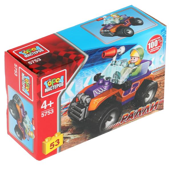 Конструктор гоночный ДЖИП, 53 дет. Город мастеров в кор.2*40шт