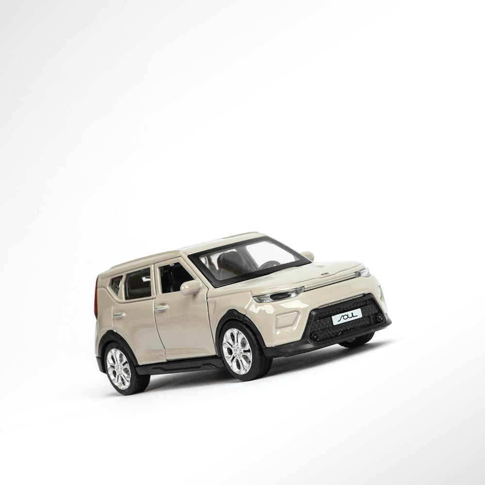 Машина металл KIA soul длина 12 см, двери, багаж., инерц, золотистый, кор. Технопарк в кор.2*36шт