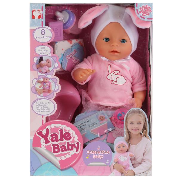 Пупс 40см, функц. на бат., пьет и писает, с аксесс., в ассорт. в кор. в кор.8шт