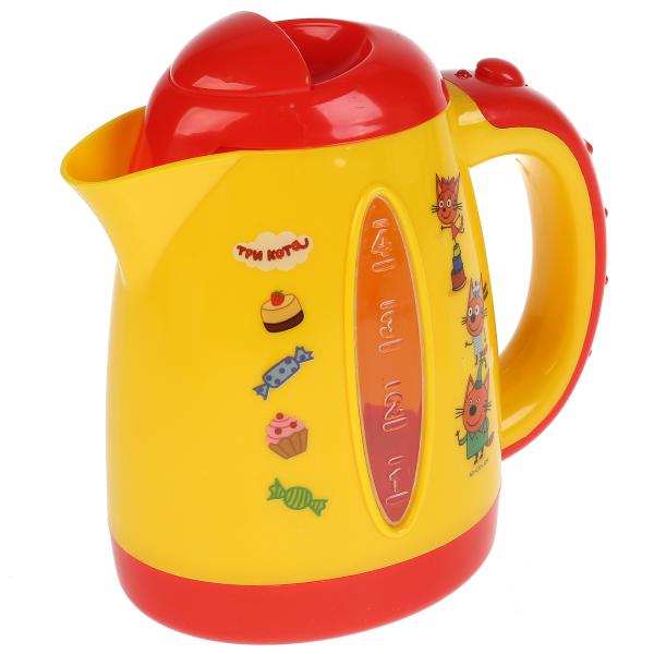 Чайник ТРИ КОТА ТМ "Играем вместе" на бат. свет+звук в русс. кор. в кор.2*18шт