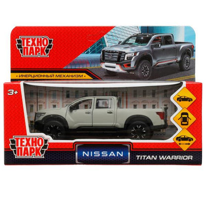 Machine en métal NISSAN TITAN МАТОВЫЙ 12,5 см, double, bagage, инерц, серый, kor. Parc technologique dans le cor.2*36шт