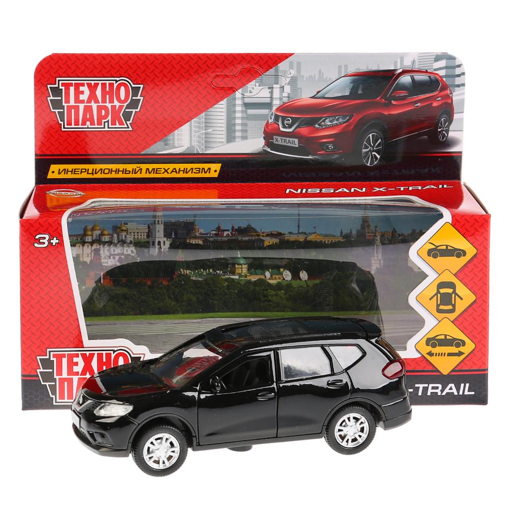 ТМ Технопарк. Machine en métal "NISSAN X-TRAIL" 12 cm, ouverte. двери, инерц, ЧЕРНЫЙ. dans le cor. dans le cor.2*36шт