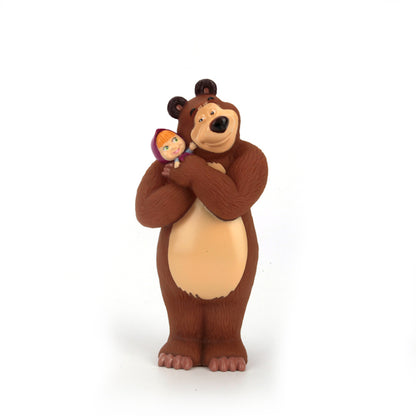 LXST49R ФИГУРКА ДЛЯ ВАННОЙ "ИГРАЕМ ВМЕСТЕ" "МАША И МЕДВЕДЬ" МЕДВЕДЬ С МАШЕЙ НА РУКАХ В СЕТКЕ в кор.7