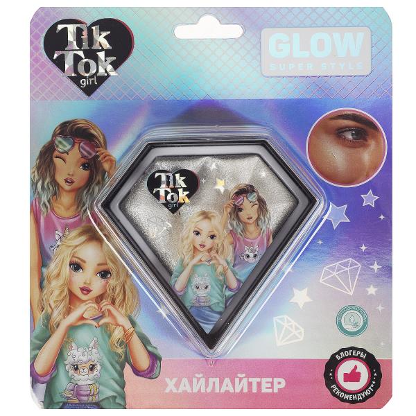 Косметика ДЛЯ ДЕВОЧЕК хайлайтер, серебристый, 6 г. TIK TOK GIRL в кор.30*12шт