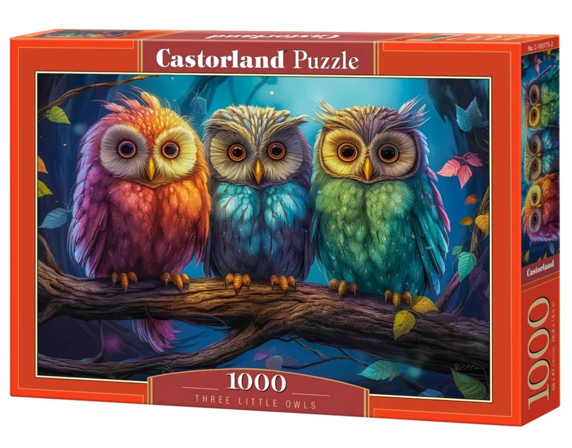 Castorland. Пазл 1000 art.C-105175 "Три совушки"