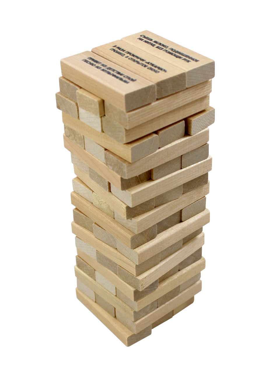 Игра настольная для взрослых и детей БАМ-БУМ МИНИ. Падающая башня сфантами