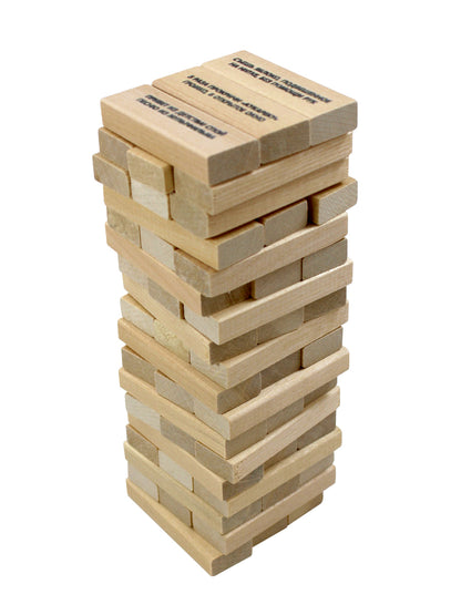 Игра настольная для взрослых и детей БАМ-БУМ МИНИ. Падающая башня сфантами