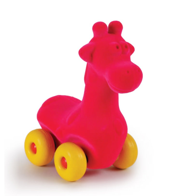 Rubbabou. 20130 Каталка "Жираф на колесах" большой, из каучука