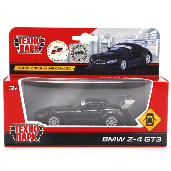 МАШИНА "ТЕХНОПАРК" МЕТАЛЛ. ИНЕРЦ. BMW Z-4 GT3, 1:38, ОТКРЫВ. ДВЕРИ В РУСС. КОР. в кор.2*36шт