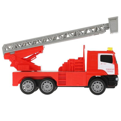 Машина пластик свет-звук KAMAZ ПОЖАРНАЯ МАШИНА 17 см, лестн, инерц, кор. Технопарк в кор.2*36шт