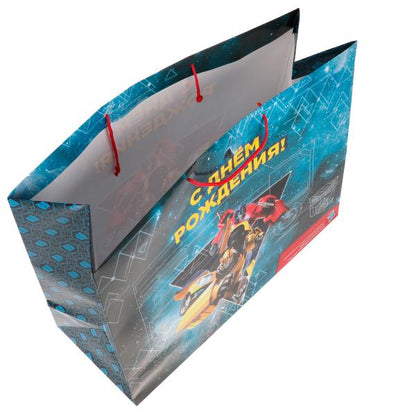 Пакет xxl 40*49*19 см, Трансформеры трансформеры, с днем рождения ЧУДО ПРАЗДНИК в кор.100шт