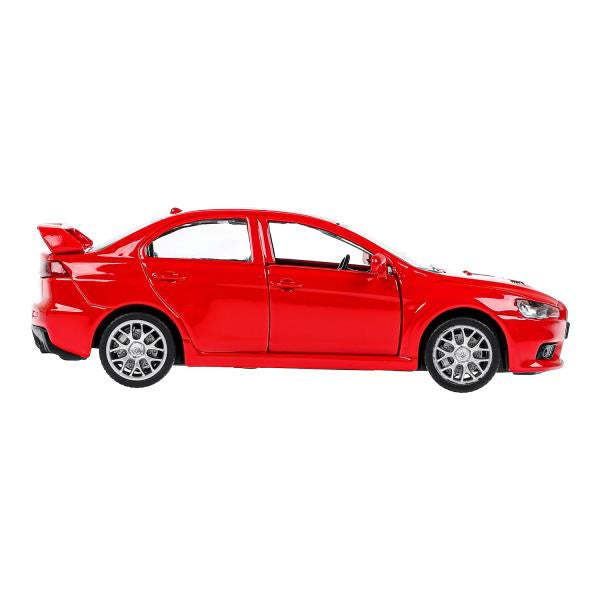 Машина металл MITSUBISHI lancer evolution, 11,4 см, двери, инерц., кор. Технопарк в кор.2*48шт