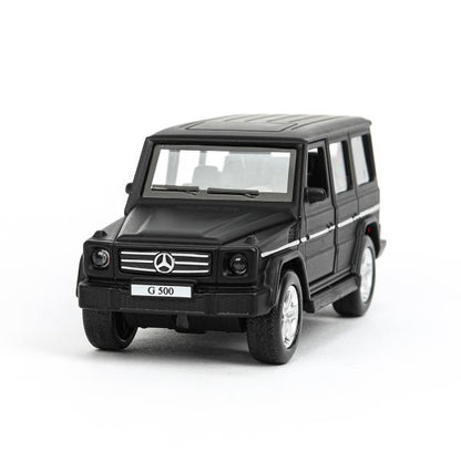 Machine en métal MERCEDES-BENZ CLASSE G МАТОВЫЙ 12 см, двер, багаж, черный, кор. Parc technologique dans le cor.2*36шт