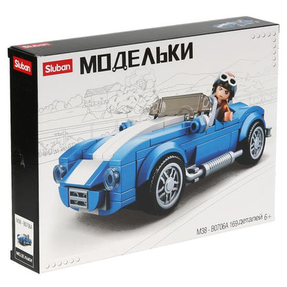 Конструктор пласт. машинка с фигуркой, 169дет. в русс. кор. в кор.48шт