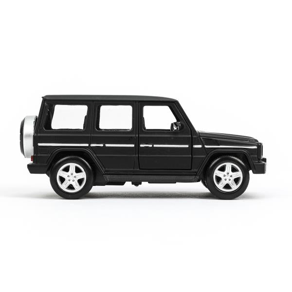 Machine en métal MERCEDES-BENZ CLASSE G МАТОВЫЙ 12 см, двер, багаж, черный, кор. Parc technologique dans le cor.2*36шт